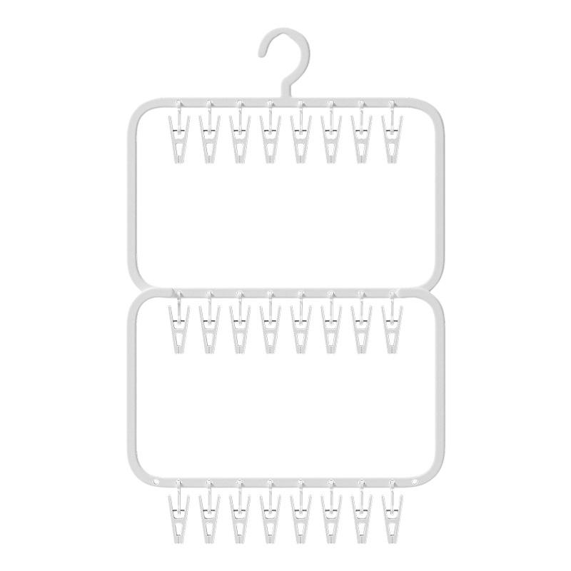 Baby Clothing Drying Rack - ที่แขวนถุงเท้าแบบหลายคลิปใหม่ ราวตากผ้าอเนกประสงค์แบบถอดได้ ประหยัดพื้นที่ สำหรับตากชุดชั้นใน ผ้าขนหนู ถุงเท้า