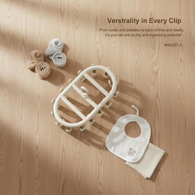 Baby Clothing Drying Rack - ราวตากผ้าทรงกลมแบบใหม่พร้อมคลิปหนีบหลายตัวสำหรับเสื้อผ้าเด็ก