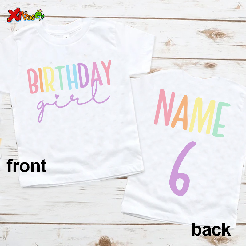 Baby Clothing Names - สาววันเกิด T เสื้อชุดปาร์ตี้สําหรับเด็กที่กําหนดเองชื่อเสื้อเด็กผู้หญิงเสื้อผ้าน่ารักเสื้อยืดเด็กเสื้อผ้า 10th วันเกิดหญิง