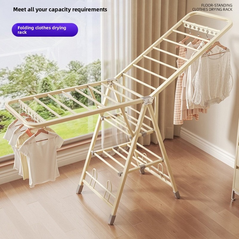 Baby Clothing Drying Rack - ราวตากผ้าพับได้ ใช้ได้ทั้งในบ้านและนอกบ้าน ราวแขวนผ้าสำหรับใช้ในครัวเรือน ราวแขวนเสื้อผ้าเด็ก ราวตากผ้า