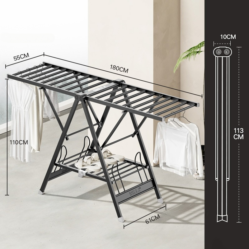 Four Seasons ไม้แขวนเสื้อแบบพั - Baby Clothing Drying Rack บทวิจารณ์และราคา