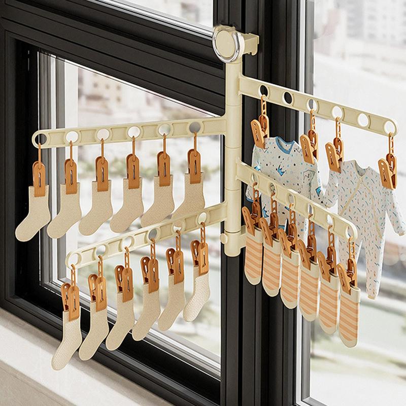 ราวตากผ้าเสื้อผ้าที่เหมาะกับกา - Baby Clothing Drying Rack บทวิจารณ์และราคา