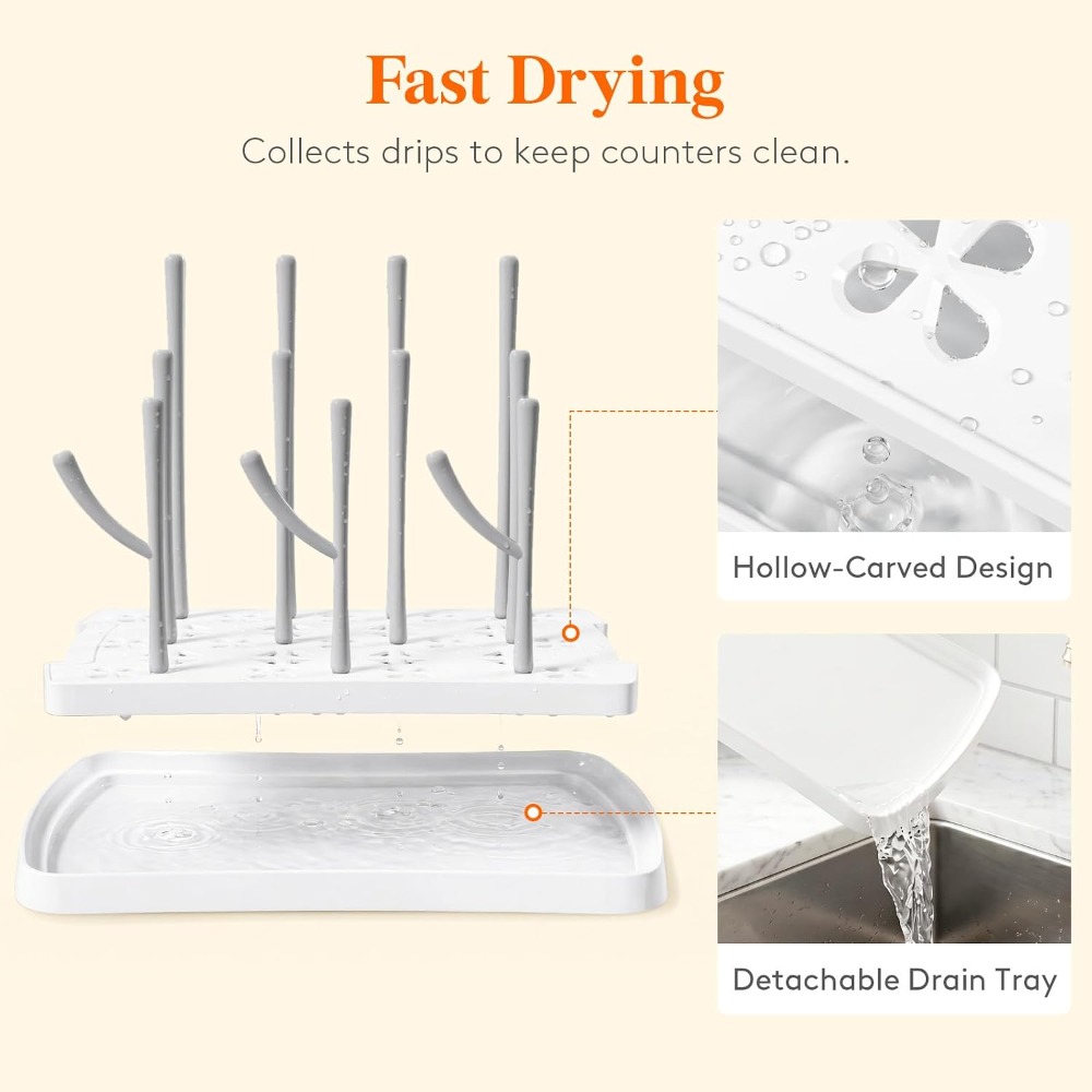 ชั้นวางขวดนมพร้อมถาด ชั้นวางขว - Baby Clothing Drying Rack บทวิจารณ์และราคา