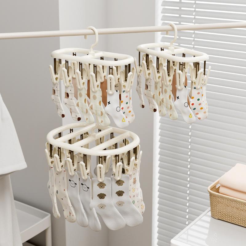 ราวตากผ้าทรงกลมแบบใหม่พร้อมคลิ - Baby Clothing Drying Rack บทวิจารณ์และราคา